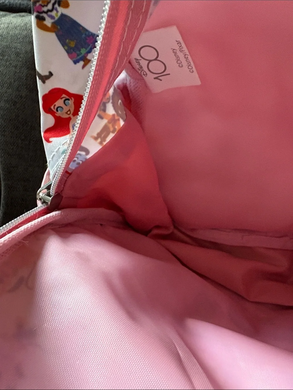 Disney White Multi-Character Kids Backpack with Colorful Characters